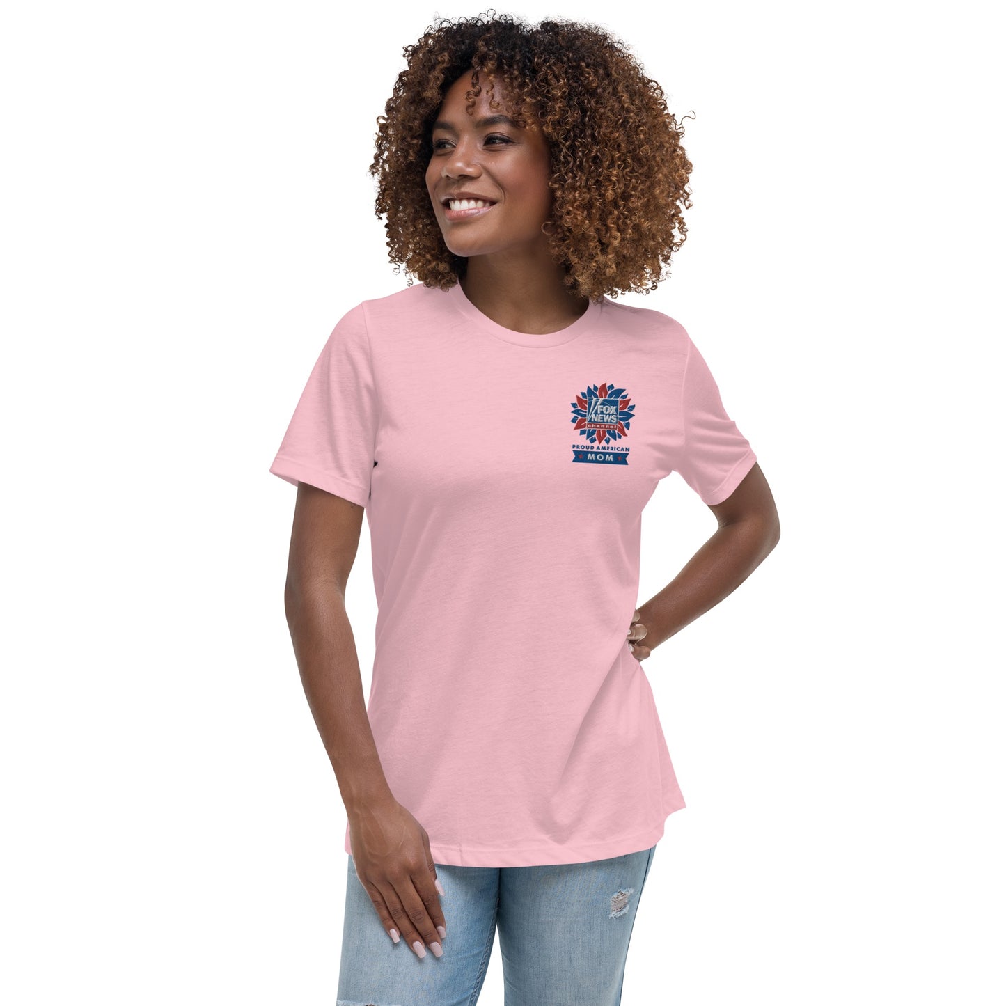FOX News Proud American Mom Embroidered T-Shirt