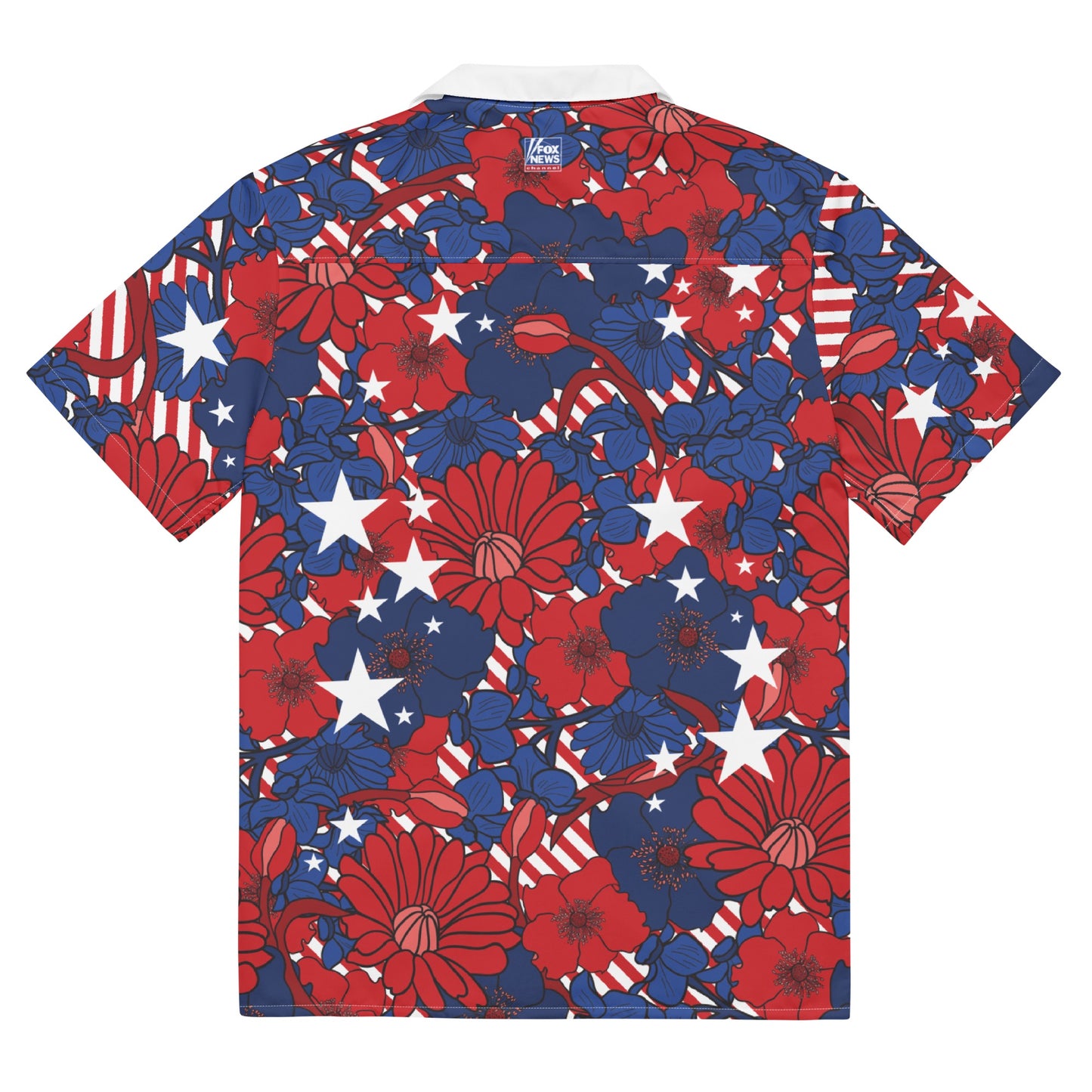 FOX News Stars & Stripes Floral Hawaiian Shirt