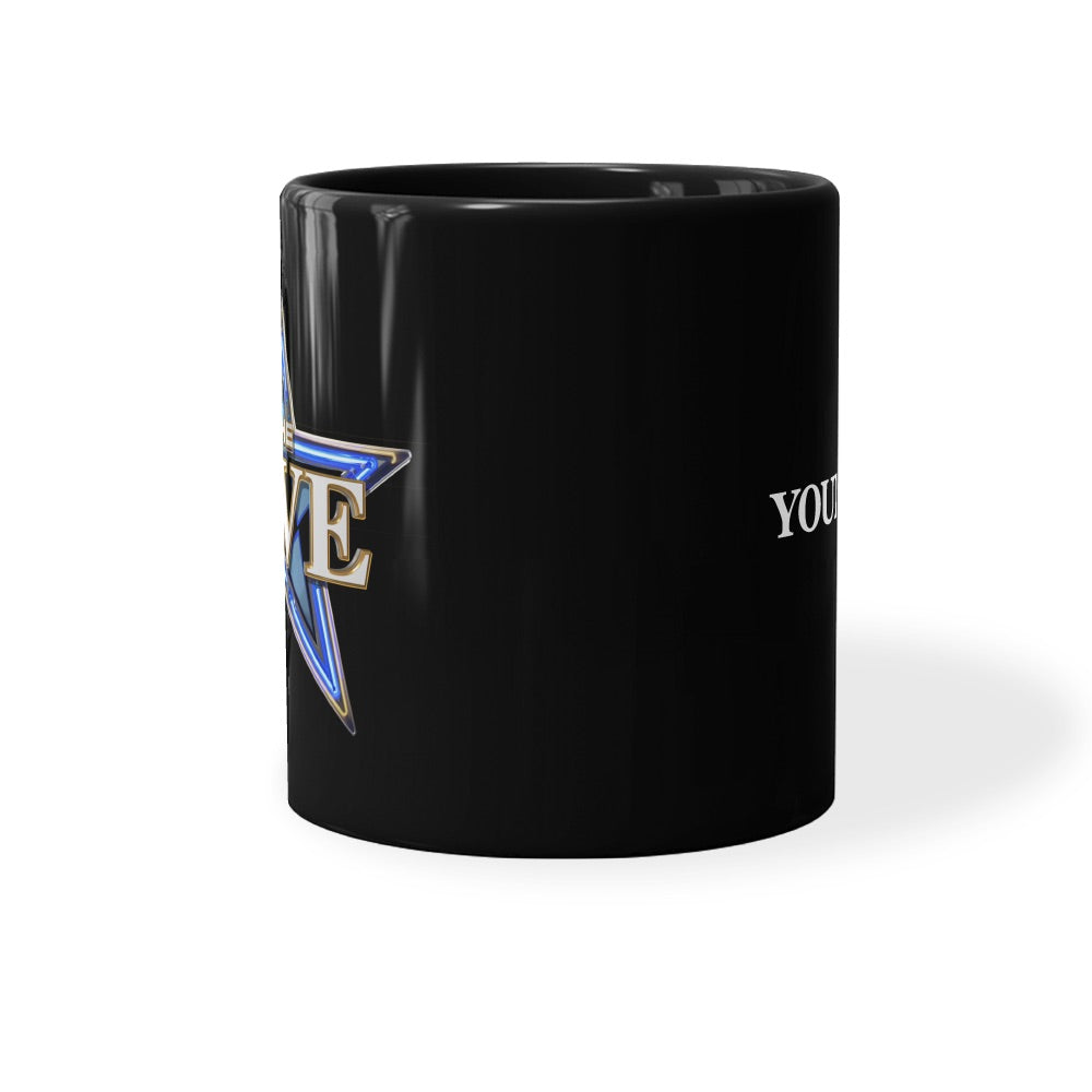 The Five Logo Personalized Black Mug - 11oz